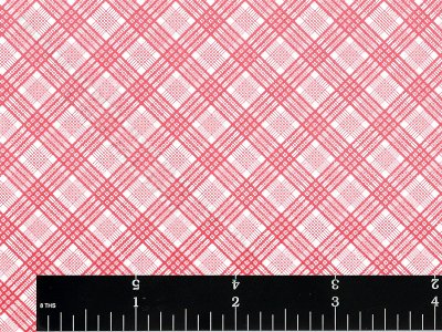 (image for) Red Plaid Miniature Wallpaper for Dollhouses
