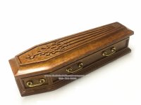 (image for) Solid top Coffin- Walnut - 1/2 Scale