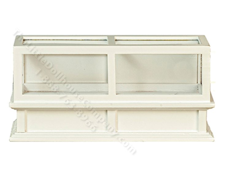 (image for) Miniature Low White Store Display Case for Dollhouses
