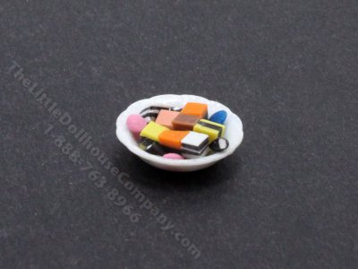 (image for) Miniature Candy Dish with Candy For Dollhouses