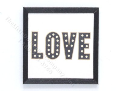 (image for) Miniature Framed Marquee 'Love' Board Print