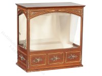 (image for) Miniature Victorian Enclosed Bath/Shower for Dollhouses - Walnut