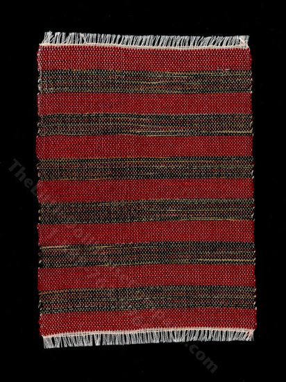 (image for) Miniature Striped Woven Rug for Dollhouses