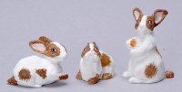 (image for) Miniature Brown And White Rabbit for Dollhouses
