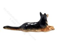 (image for) Miniature Porcelain German Shepherd Figurine for Dollhouses