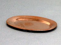 (image for) Miniature Copper Oval Tray with Sloped Edge
