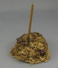 (image for) Dollhouse Scale Model Manure Pile with Pitch Fork