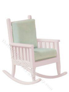 (image for) Miniature Rocking Chair for Dollhouse - Pink