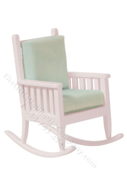 (image for) Miniature Rocking Chair for Dollhouse - Pink