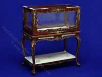 (image for) Miniature Mahogany Elegant Display Case for Dollhouses