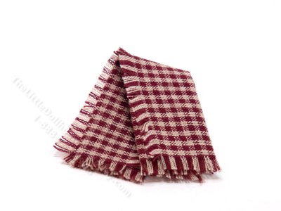 (image for) Miniature Checkered Throw Blanket for Dollhouses