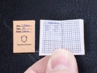 (image for) Miniature Math Exam Booklets for Dollhouses