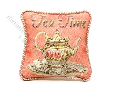 (image for) Miniature "Tea Time" Pillow for Dollhouses
