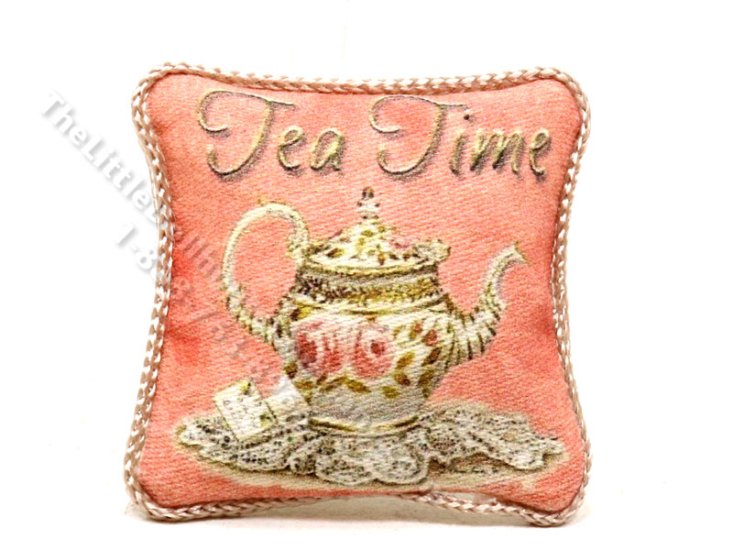 (image for) Miniature "Tea Time" Pillow for Dollhouses