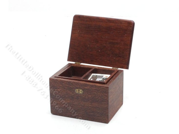 (image for) Miniature Wooden Sewing Box for Dollhouses