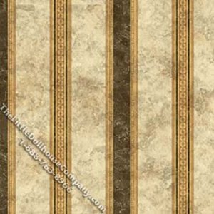 (image for) Black Medallion Pattern Miniature Wallpaper for Dollhouses