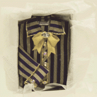(image for) Miniature Navy and Gold Striped Chanel Blouse by Judith Blondell