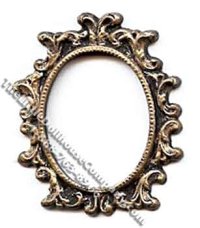 (image for) Miniature Oval Picture Frame for Dollhouses