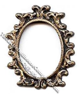 (image for) Miniature Oval Picture Frame for Dollhouses