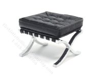 (image for) Miniature Tufted Leather Barcelona Ottoman by Judith Blondell