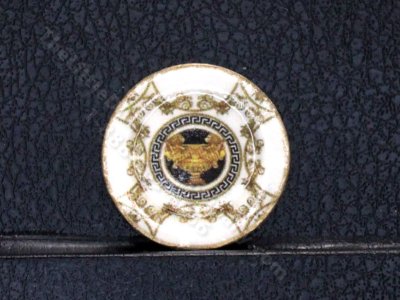 (image for) Miniature White Versace Plate for Dollhouses
