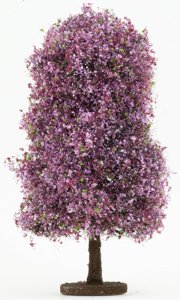 (image for) Miniature 8" Burgundy/Mauve Bush for Dollhouses
