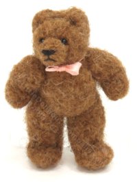 (image for) Miniature Medium Light Brown Mohair Teddy Bear by Erna Meyer