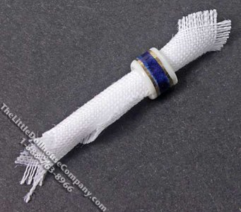 (image for) Miniature Blue with Gold Trim Napkin RIng for Dollhouses
