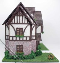 (image for) 1:48 Scale Tudor Dollhouse Kit Complete with Landscaping