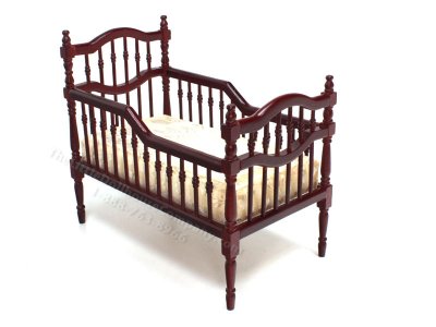 (image for) Miniature Mahogany Victorian Crib