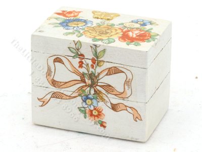 (image for) Miniature Two Tier Painted Jewellery Box