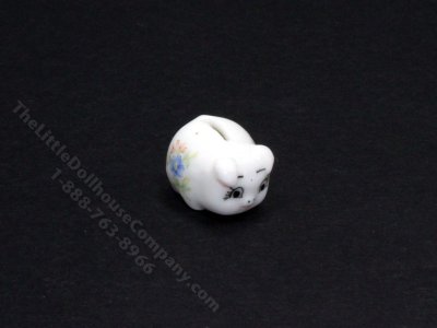 (image for) Miniature Porcelain Piggy Bank for Dollhouses