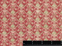 (image for) Miniature Red Jacquard Pattern Wallpaper for Dollhouses