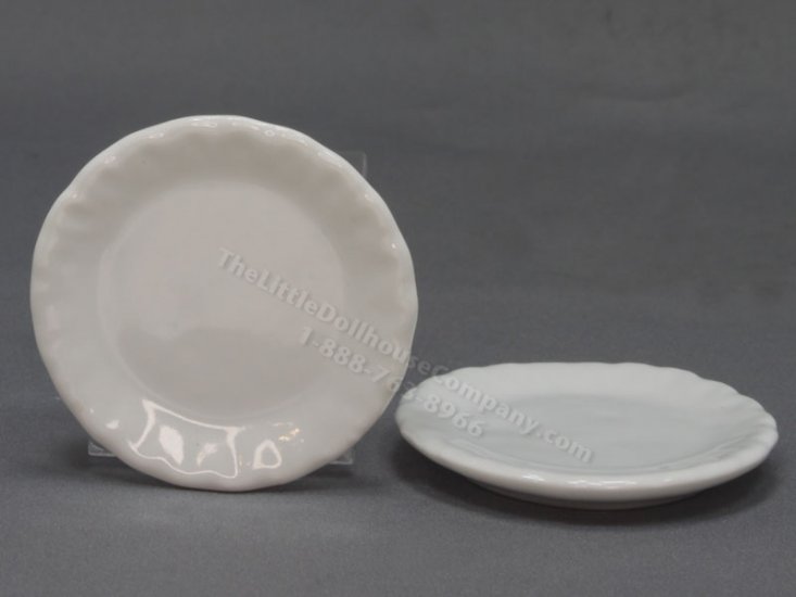 (image for) Miniature White Ceramic Platter with Bumpy Edges