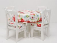 (image for) Miniature Springing Flowers Kitchen Table Set For Dollhouses