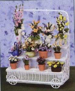 (image for) Miniature 3 - Tier Plant Stand for Dollhouses