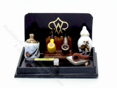 (image for) Miniature Gentlmans Smoking Set for Dollhouses