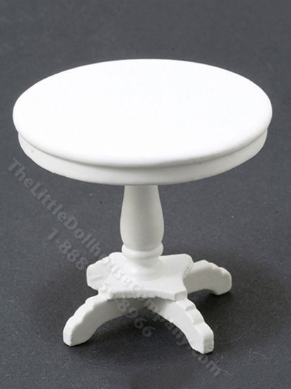 (image for) Miniature White Round End Table