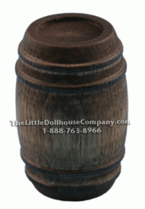(image for) Dollhouse Miniature Aged Barrel