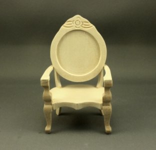 (image for) Dollhouse Miniature Unfinished Chair