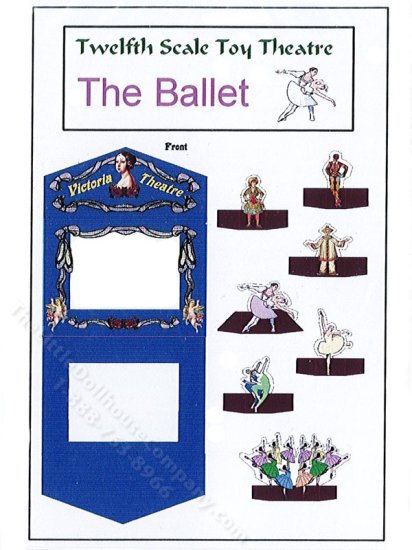 (image for) Miniature Toy Ballet Theatre Kit for Dollhouses