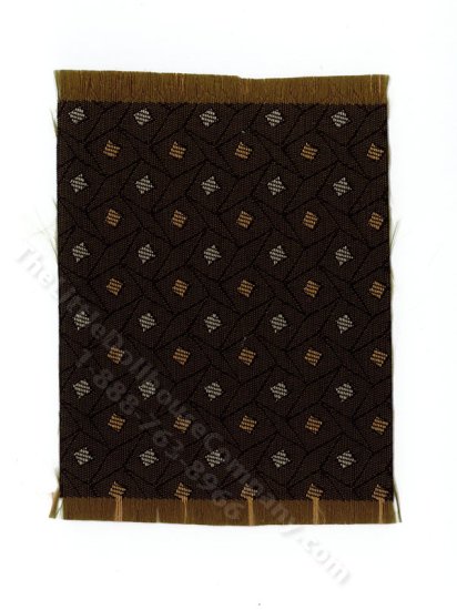 (image for) Miniature Green Geometric Rug for Dollhouses