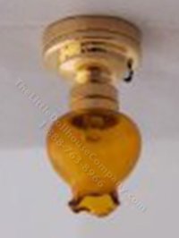 (image for) Miniature Battery Operated Yellow Chelsea Ceiling Light