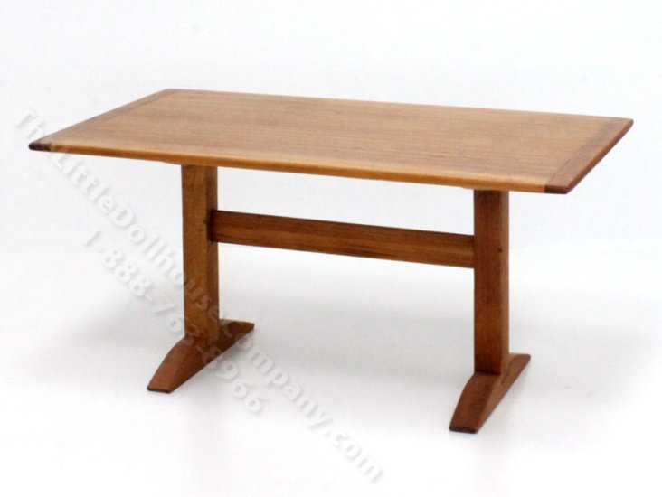 (image for) Handmade Miniature Trestle Table for Dollhouses