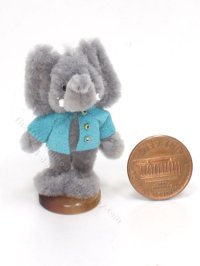 (image for) Miniature Standing Elephant in Jacket by Sue Wilkes