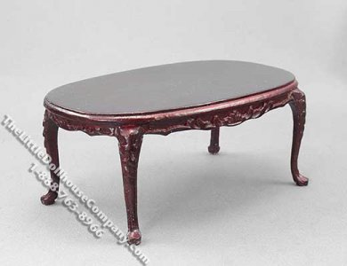 (image for) Miniature Mahogany Finish Coffee Table for Dollhouses