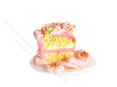 (image for) Miniature Plate of Cake Slices for Dollhouses