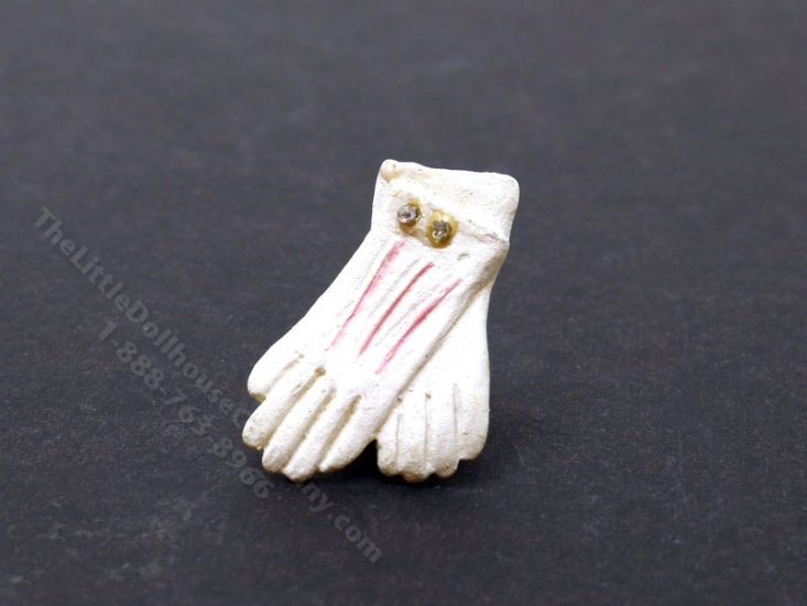 (image for) Miniature White and Pink Ladies Gloves for Dollhouses