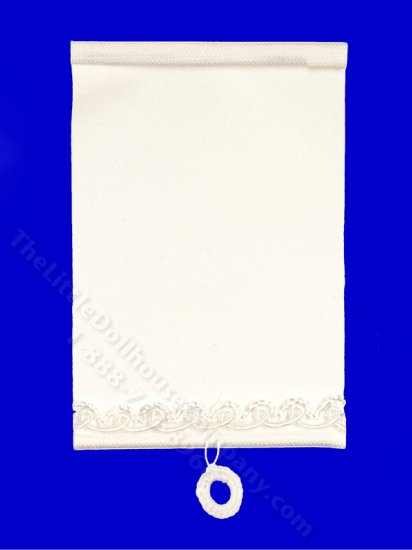 (image for) Miniature White Window Shade for Dollhouses