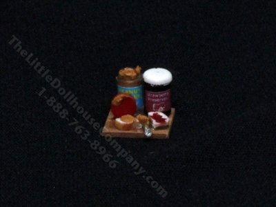 (image for) 1:24 Scale Miniature PB & J Preperation Board for Dollhouses